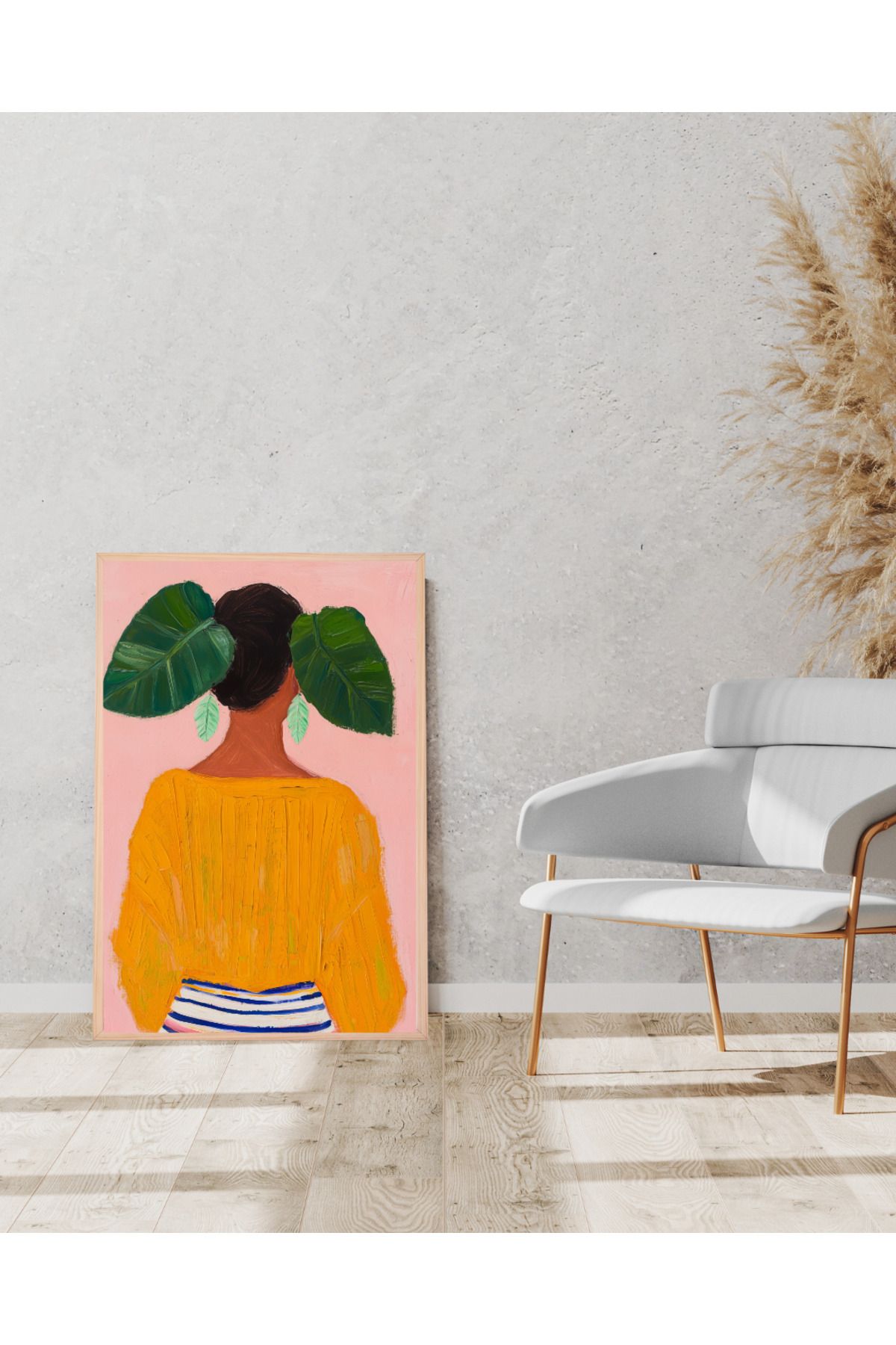 Tuba Decor Tek parça Ahşap Çerçeve Görünümlü MDF Tablo