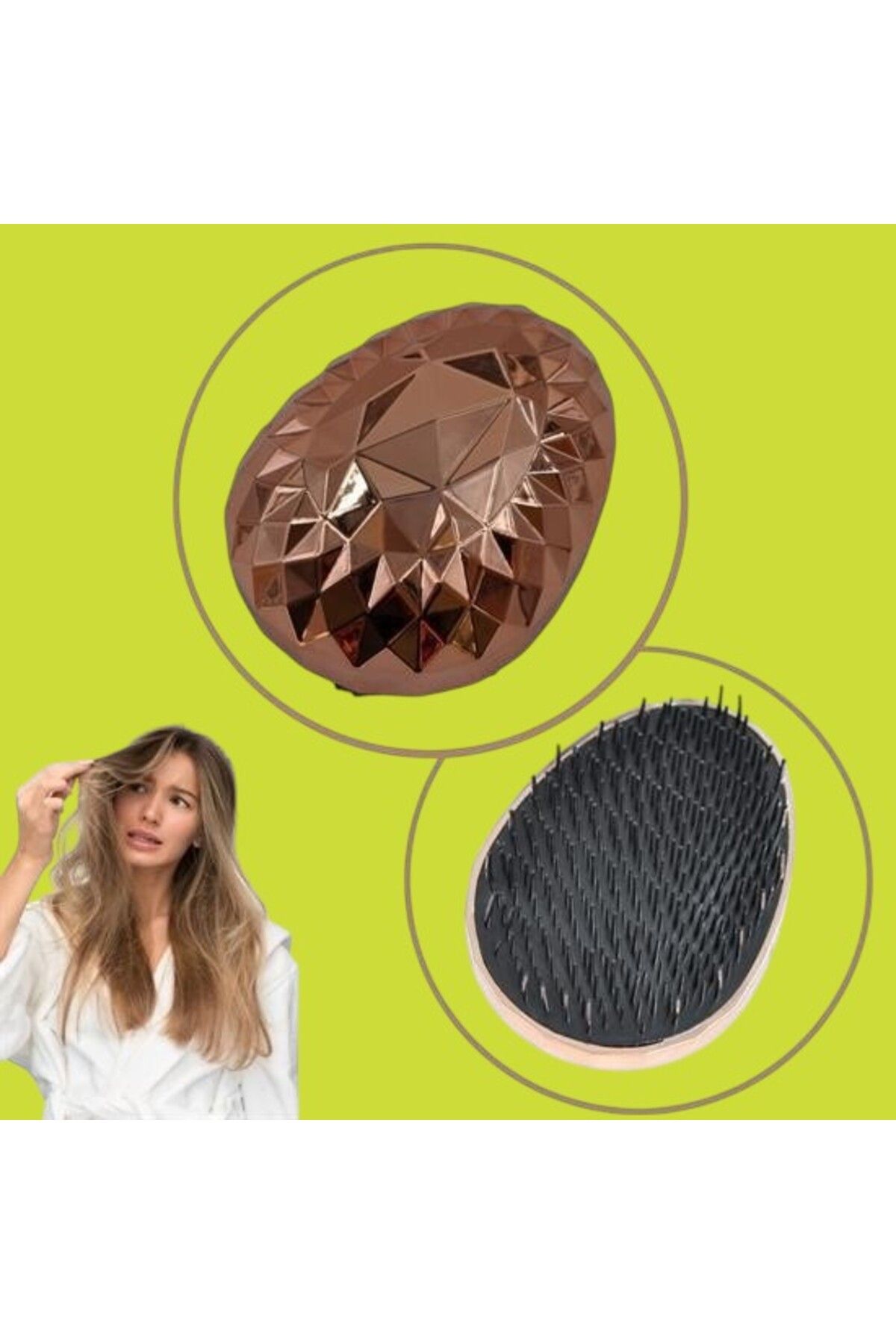 PratikAI Rose Gold Saç Düzleştirici Tarak | Şık & Etkili