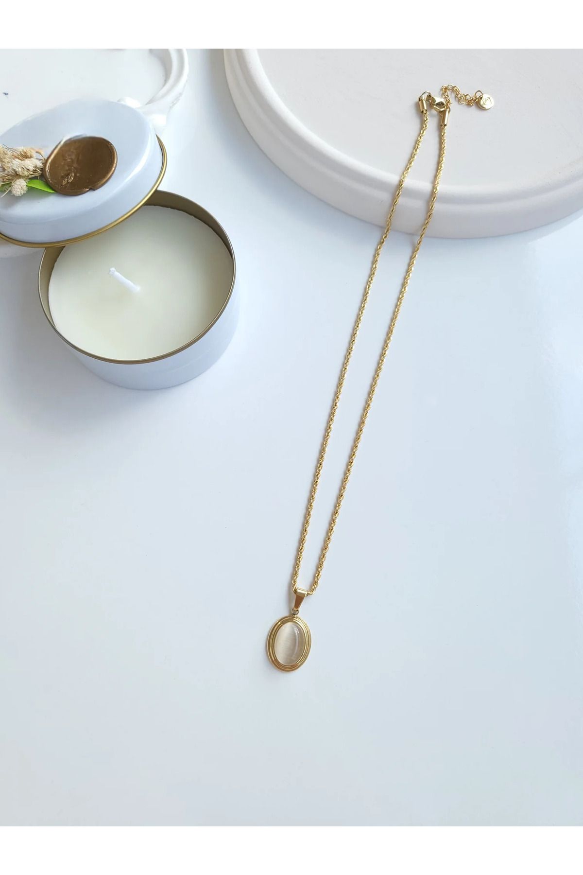 1881 STORE Çelik Gold Burgu Zincir Antik Kolye (45+5)