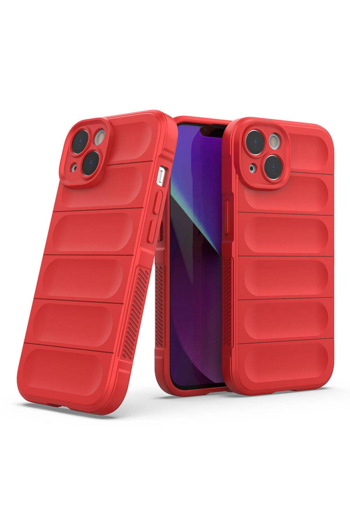 SKYARC Apple iPhone 14 Kılıf Esnek TPU Oyuklu Arka Yüzey Tasarımlı Etnik Silikon Kapak