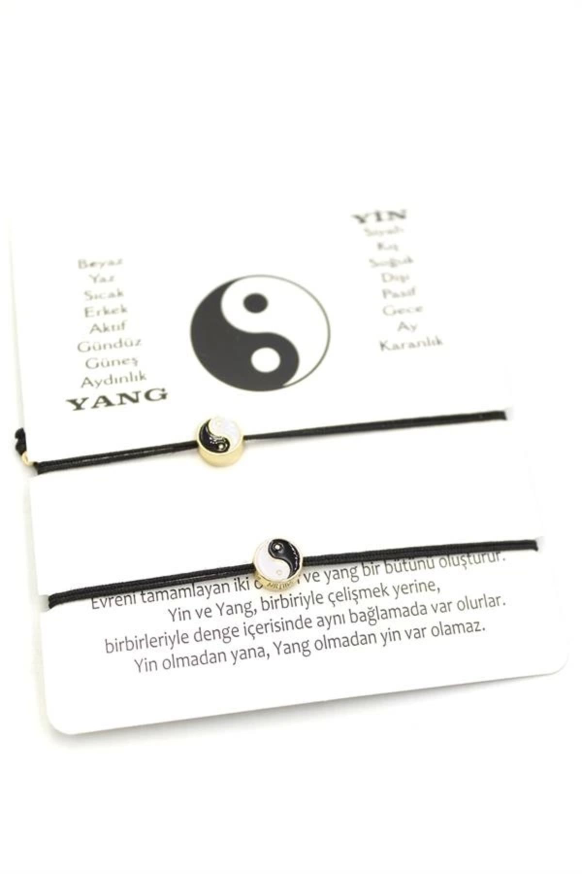 PRATİKOBA İpli Yin Yang Bileklik - Siyah