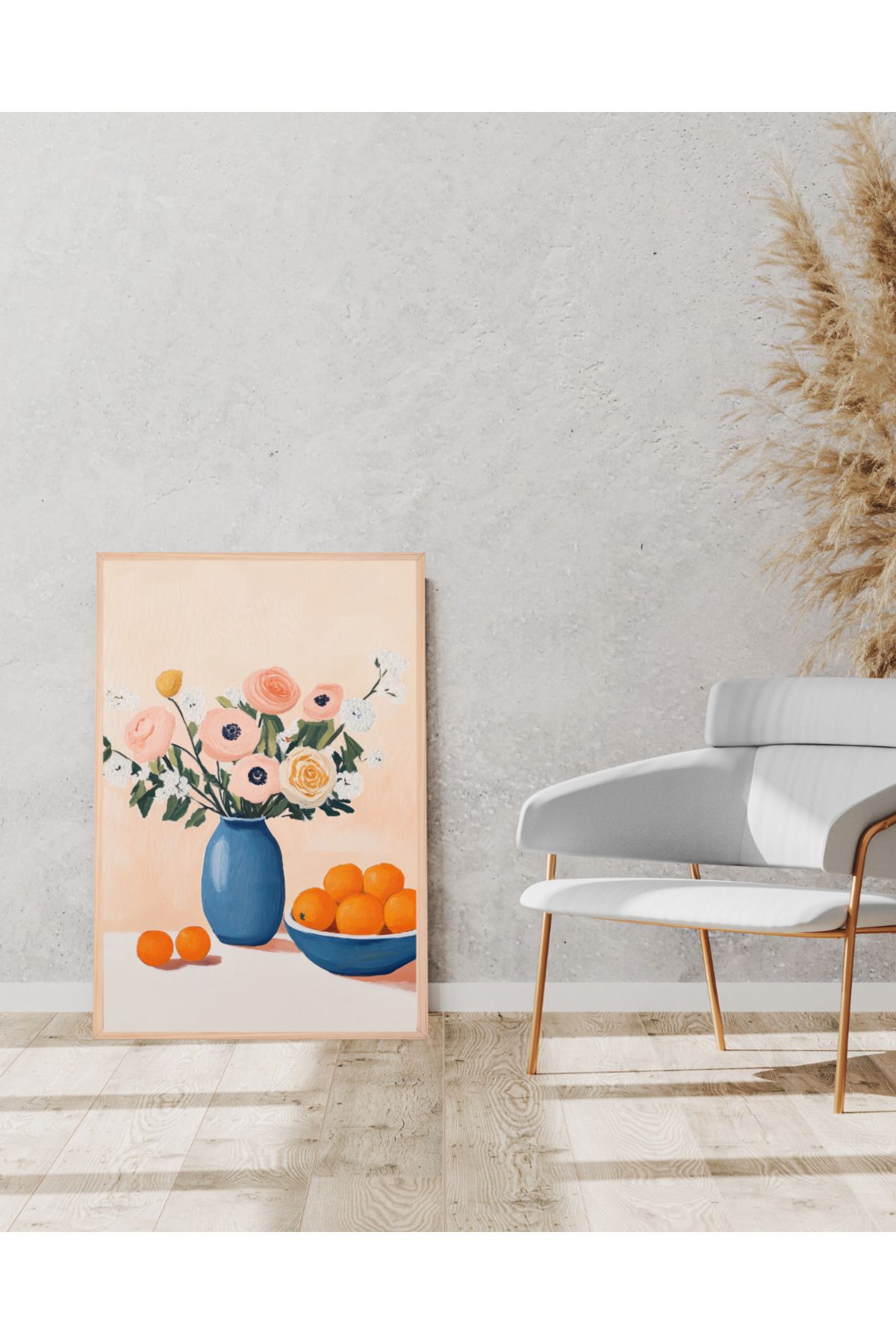 Tuba Decor Tek parça Ahşap Çerçeve Görünümlü MDF Tablo