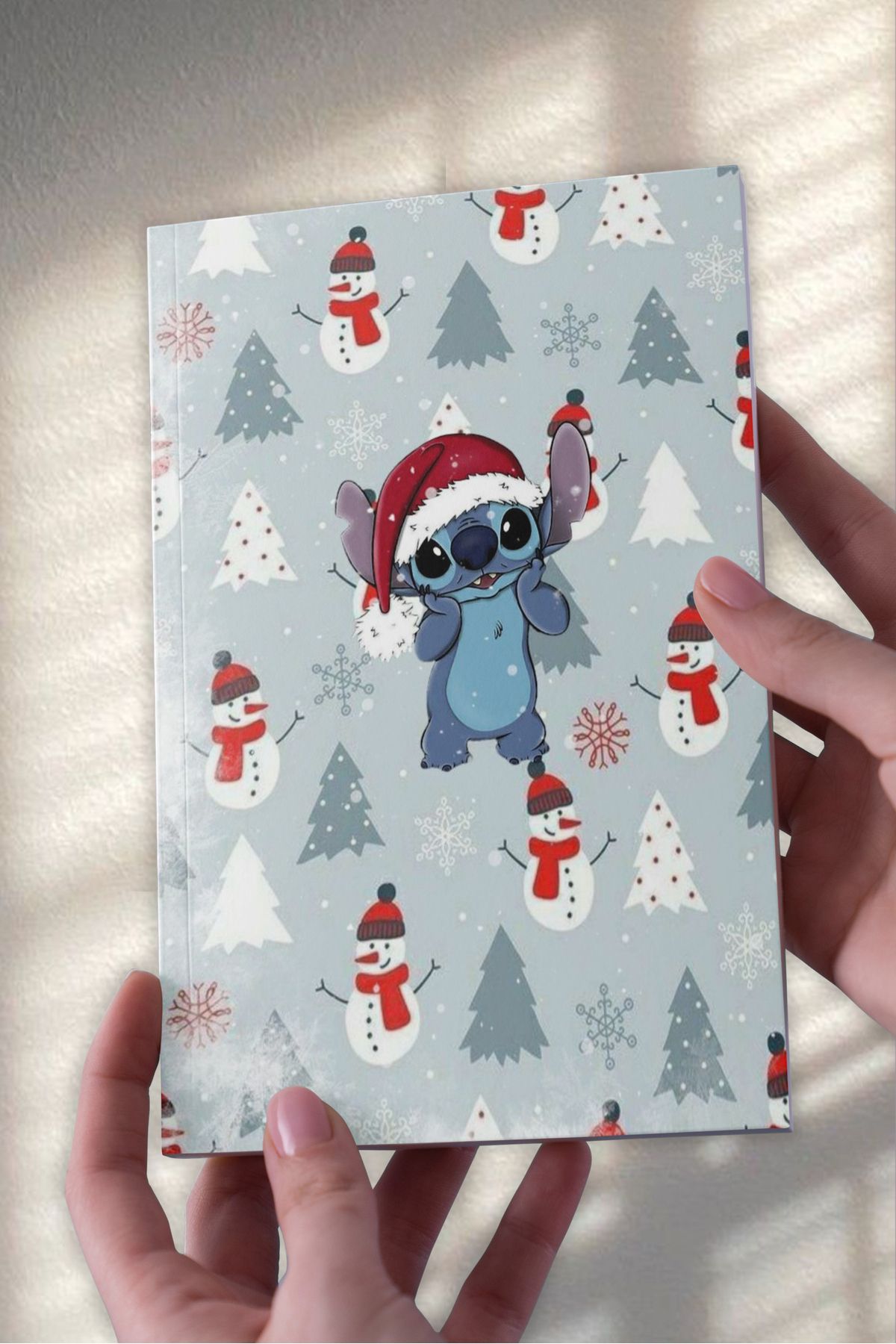Ludios Yılbaşı Özel Stich Kolaj A5 Çizgisiz Günlük Hediyelik Günlük Defter (50 Sayfa)