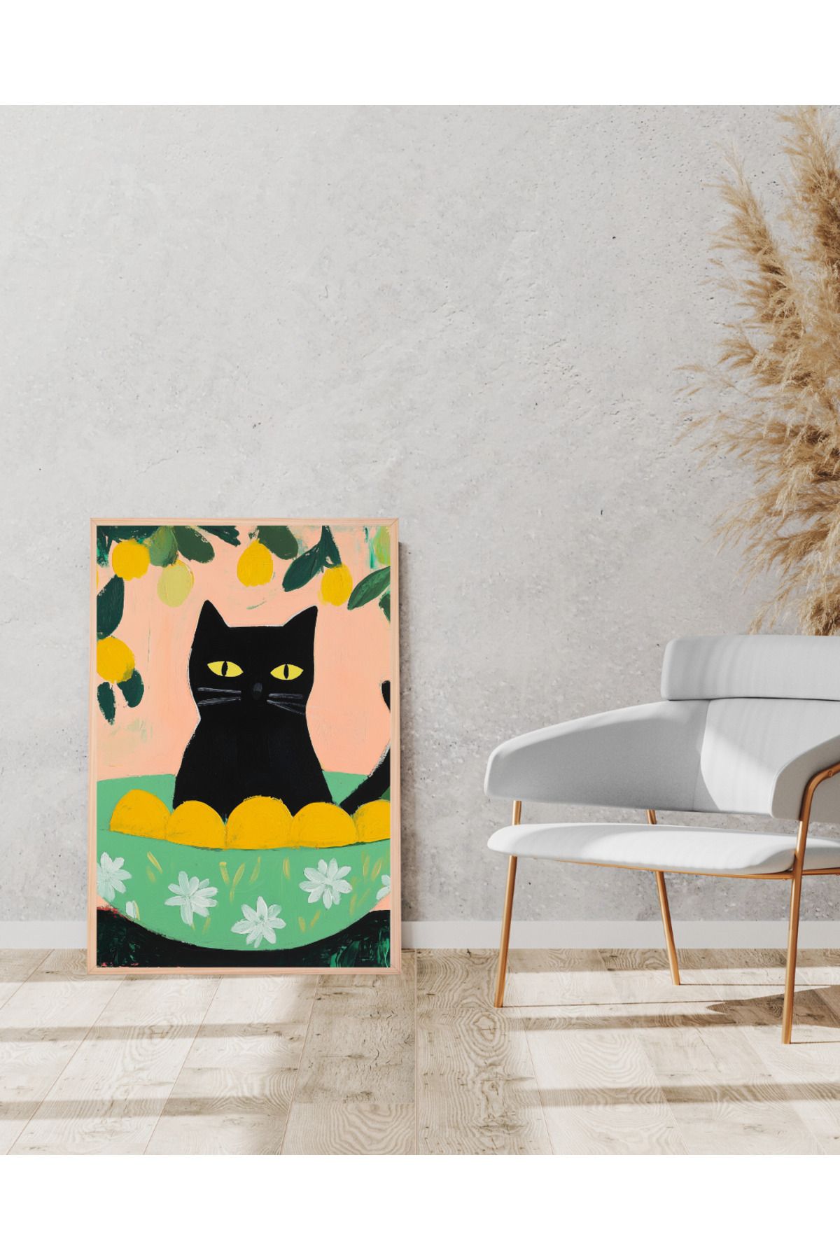 Tuba Decor Tek parça Ahşap Çerçeve Görünümlü MDF Tablo