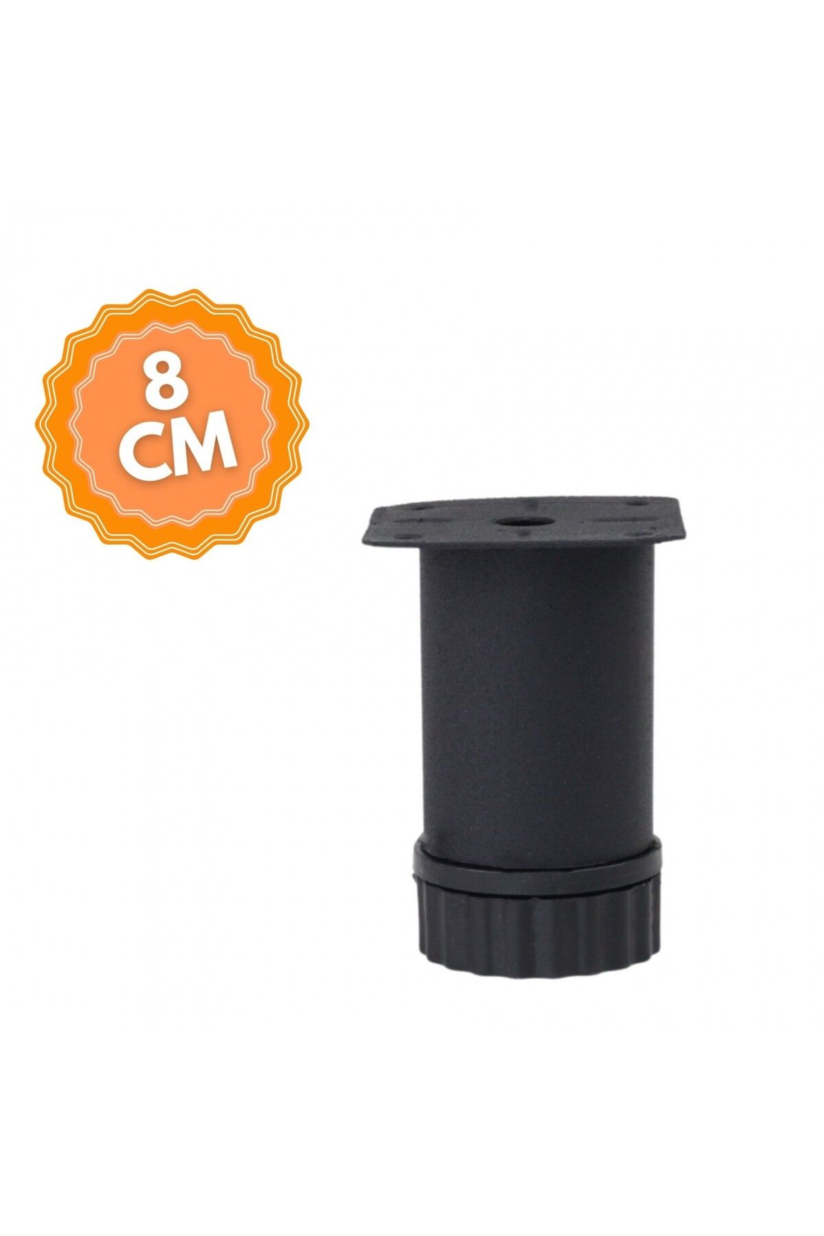 KOÇSAN Ayarlanabilir 8 cm Bingolu Siyah Metal Mobilya Ayağı, Lüks Metal Mobilya Ayak, Koltuk, Dolap
