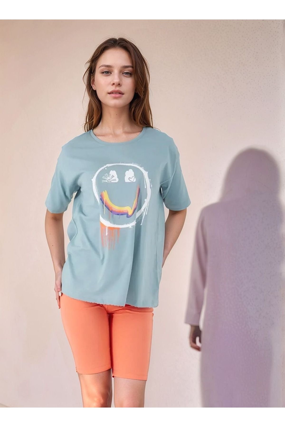 Loule Kadın Giyim Soft Yeşil T-Shirt & Tayt İkili Takım LL.P01.O2.L01.012