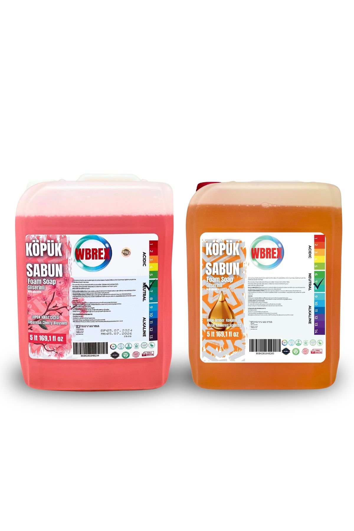 WBREX Premium Köpük Sabun Avantajlı Paket Japon Kiraz & Misk Amber