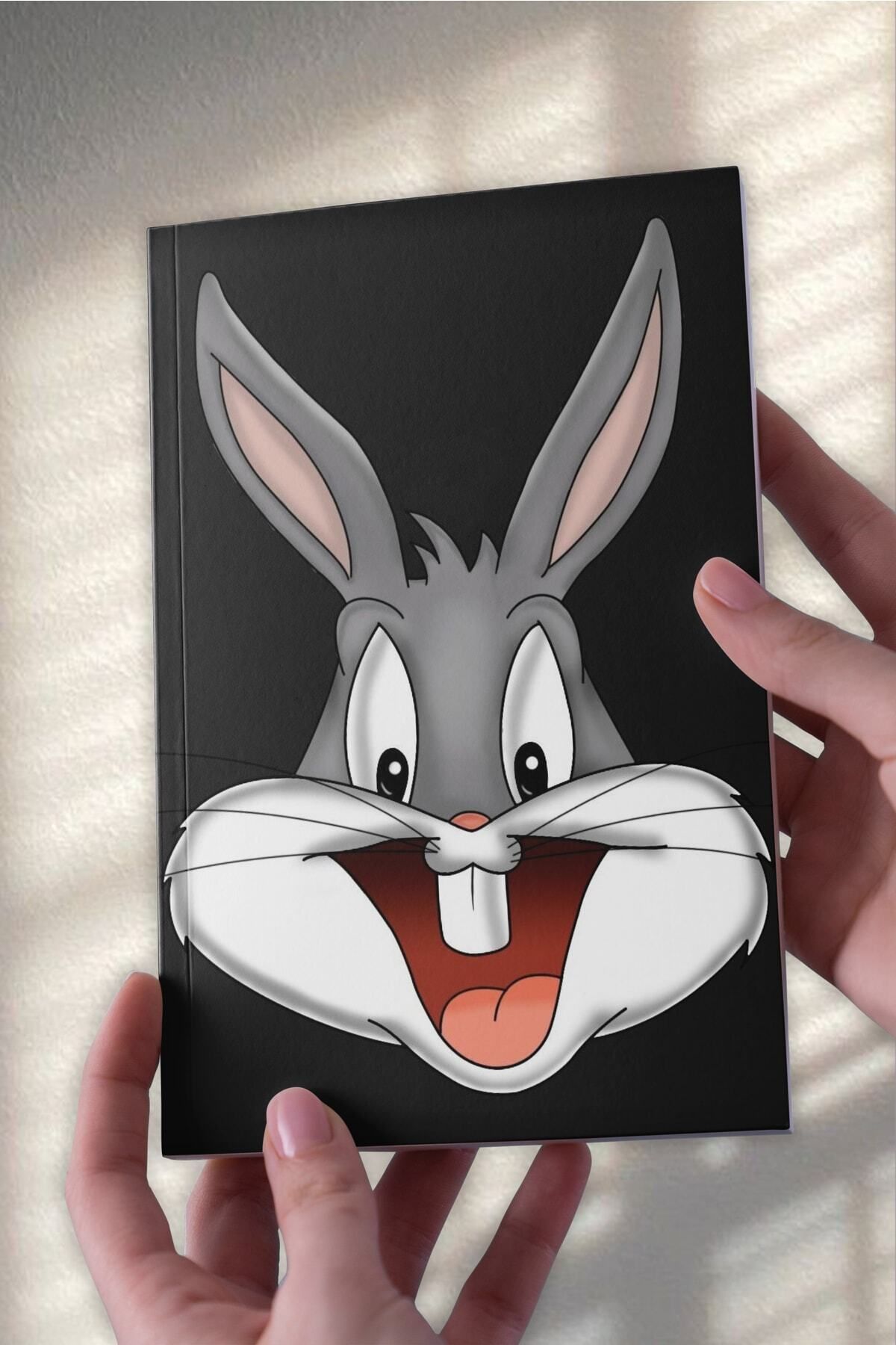 Ludios Buggs Bunny Gri A5 Çizgisiz Defter (50 SAYFA)