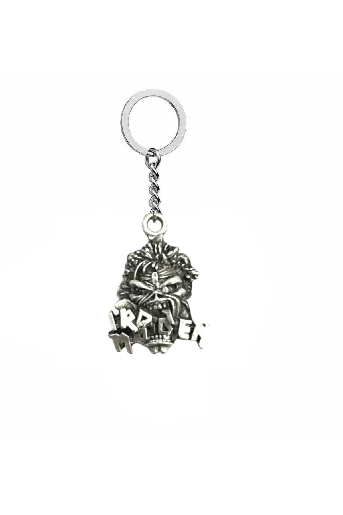 Herşey Nota Iron Maiden Rock Metal Metal Anahtarlık – Gümüş Renk | Unisex Fan Aksesuarı