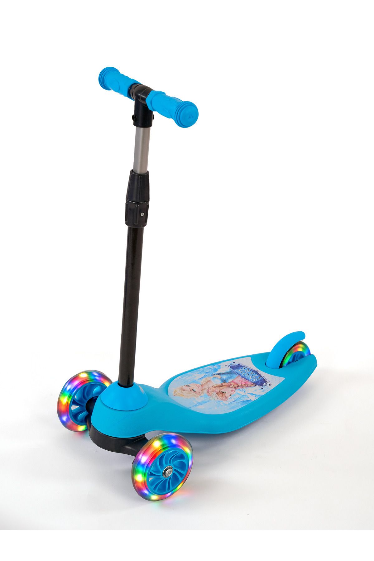 BRN Oyuncak Frenli Denge Katlanabilir Led Işıklı 3 Üç Tekerlekli Yükseklik Ayarlı Runner Twist Çocuk Scooter