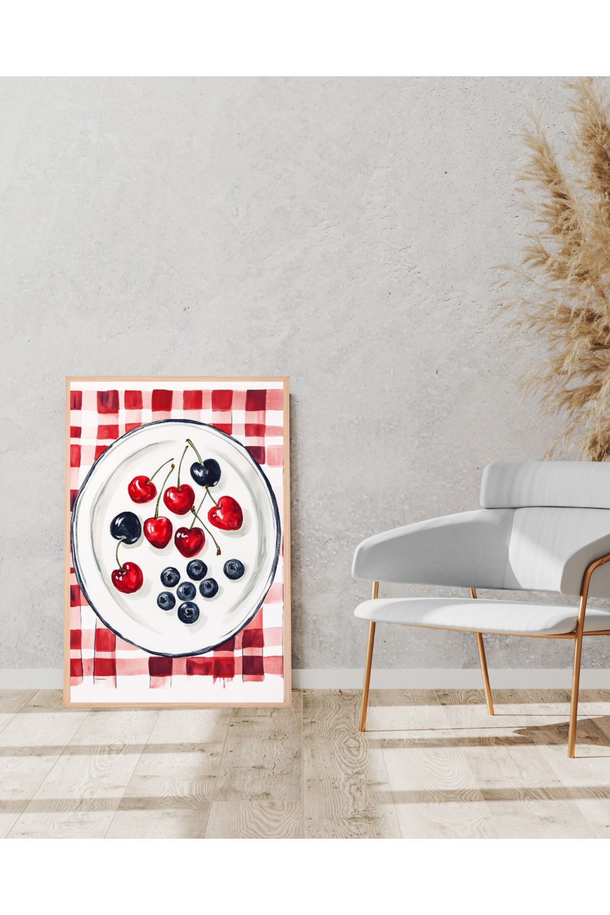 Tuba Decor Tek parça Ahşap Çerçeve Görünümlü MDF Tablo