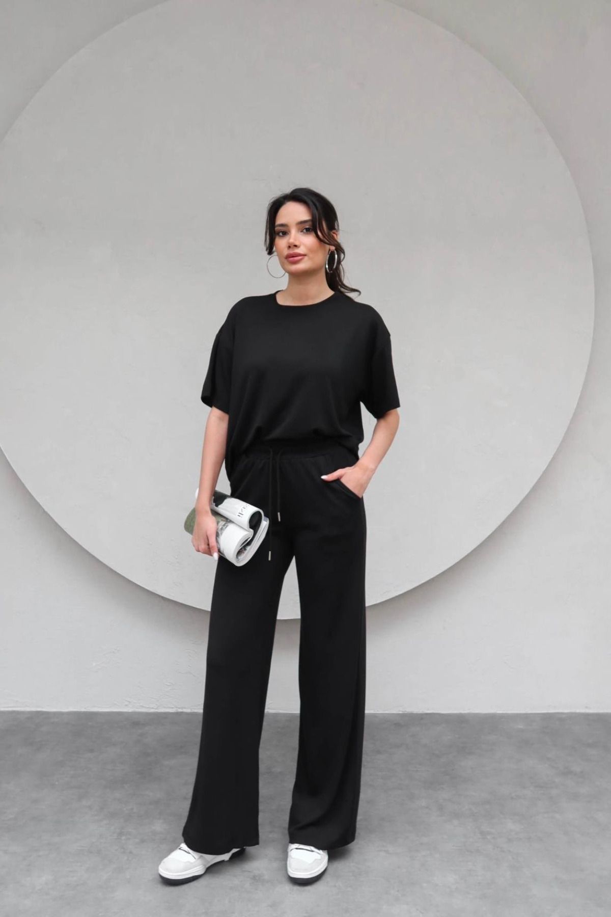 BARLİZ Kadın Günlük Rahat Yeni Model İspanyol Paça Takım