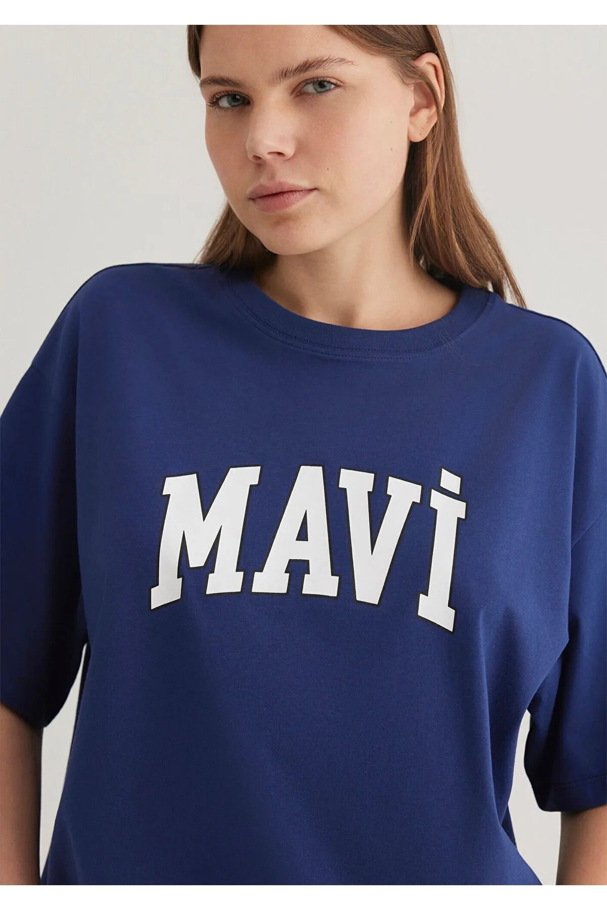 Cebel Hira Moda lacivert mavi logolu t-shirt