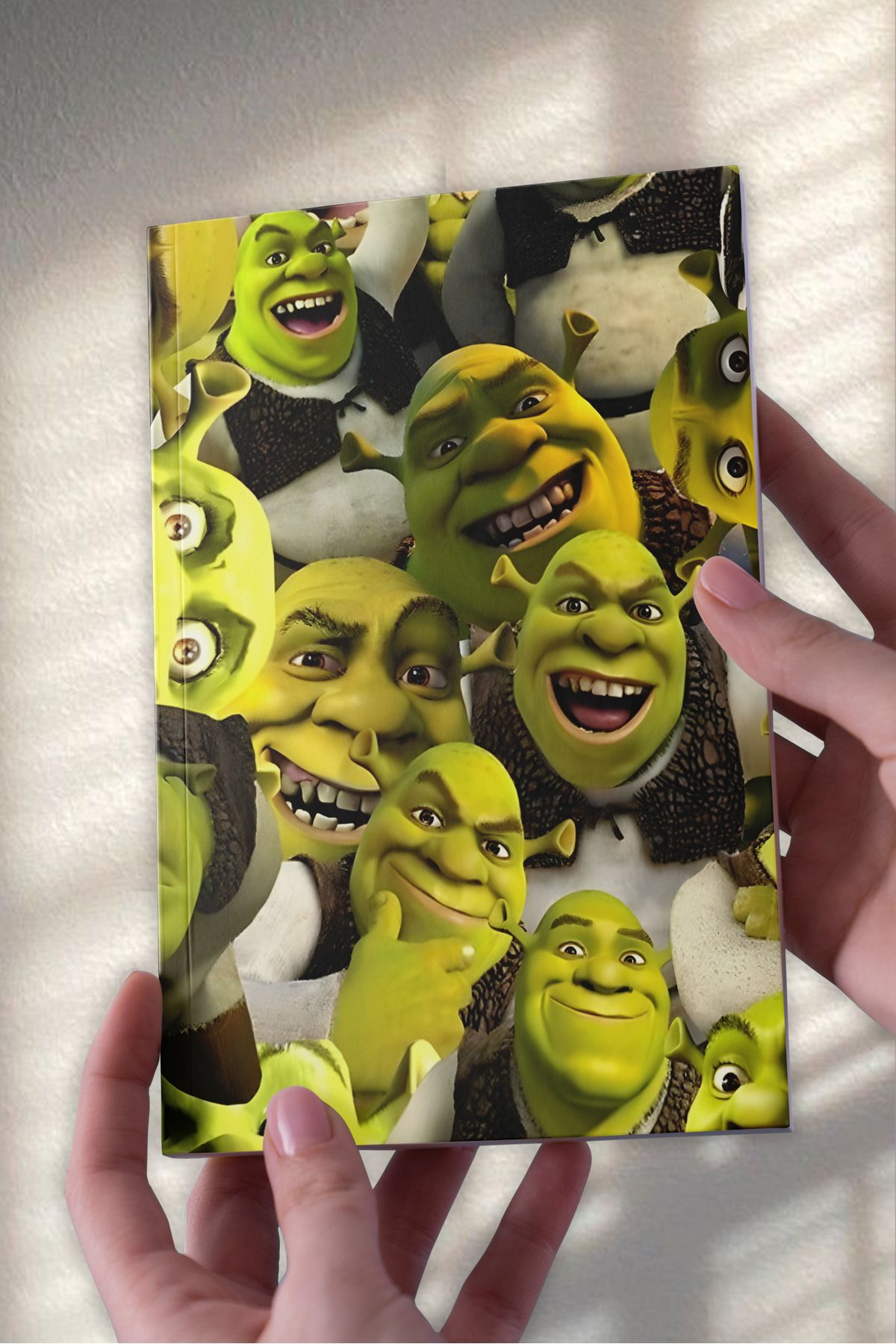 Ludios Shrek Kolaj A5 Çizgisiz Günlük Hediyelik Günlük Defter (50 Sayfa)