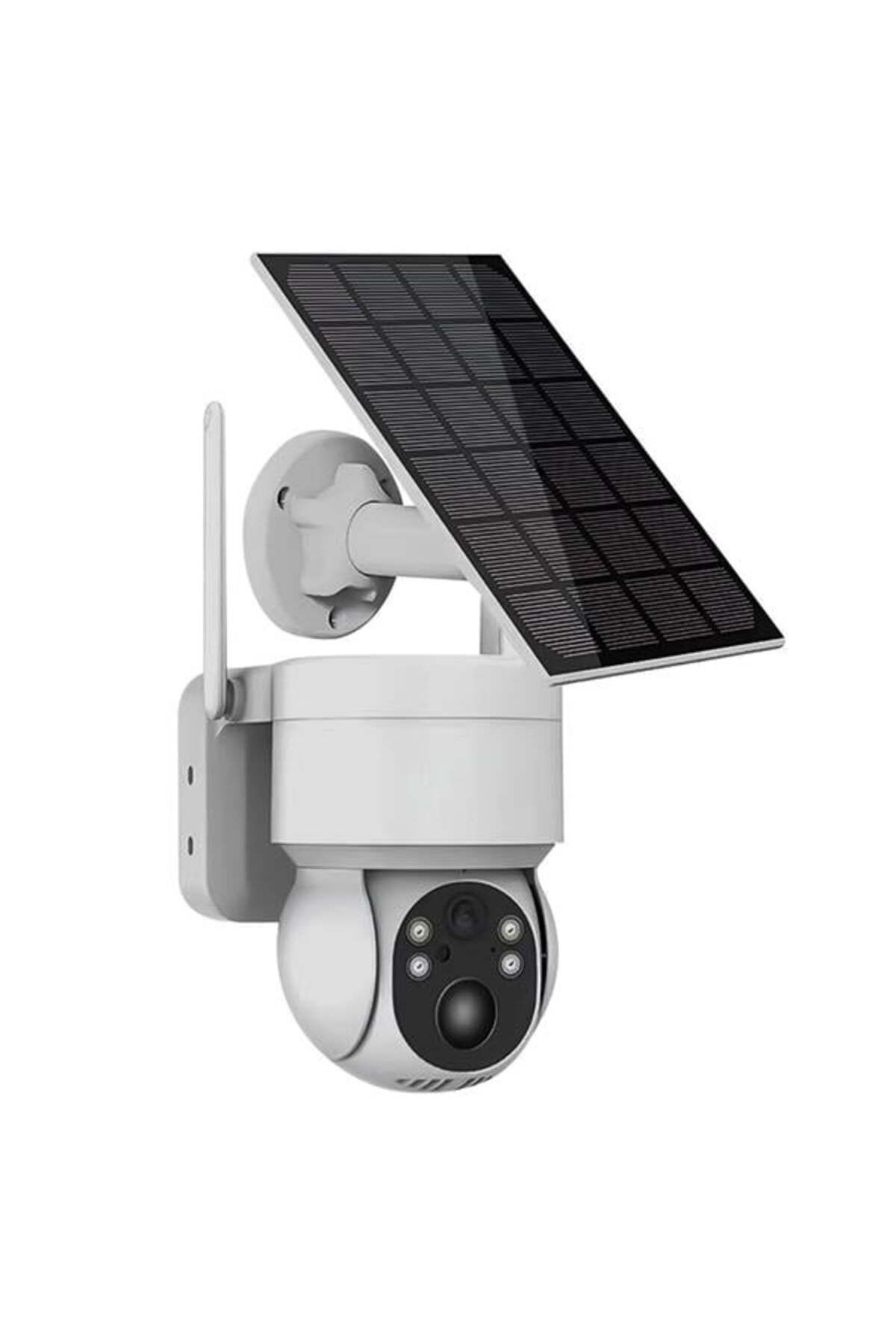 Pazarcan Powermaster Pm-26196 Solar Güneş Panelli Dış Mekan Wifi Kamera 4mp 1080p Icsee Uygulama Destekli