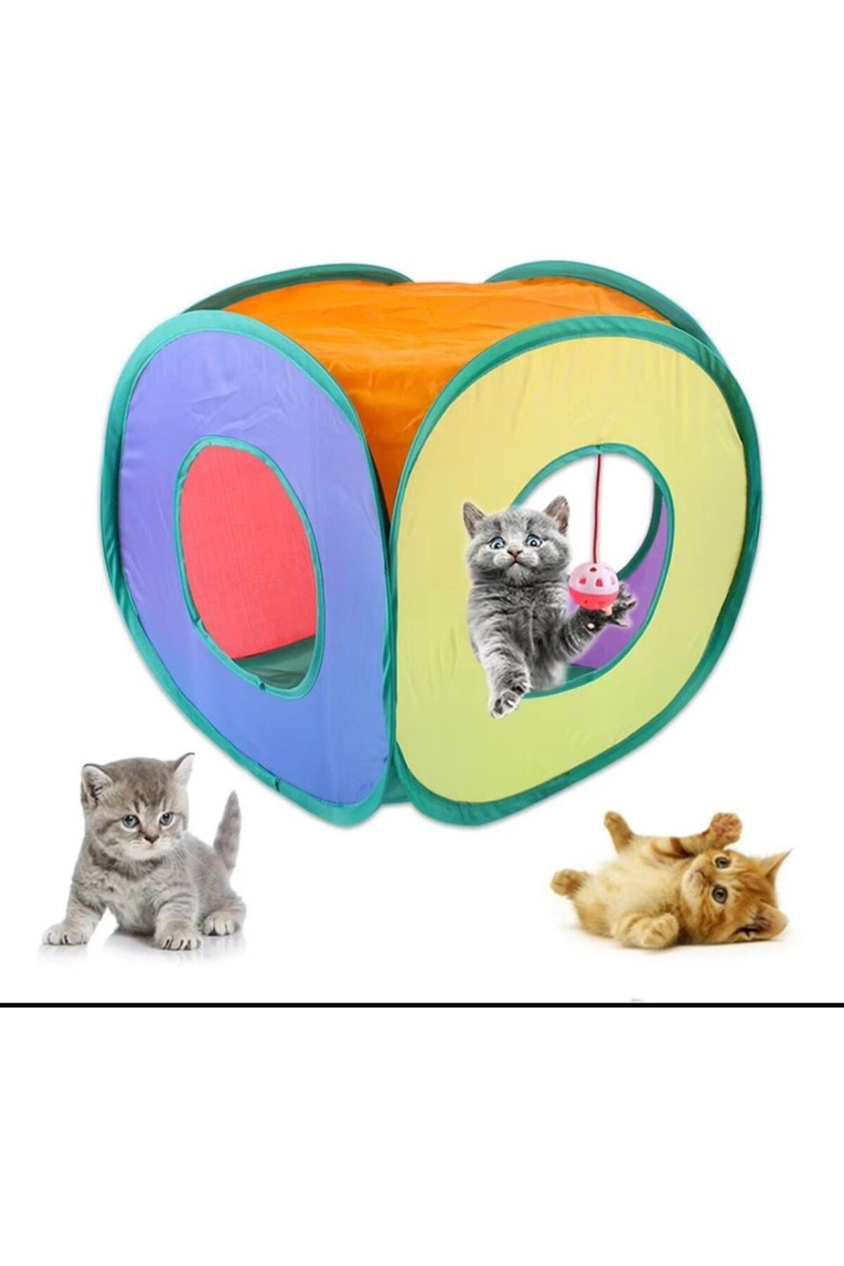 Petesia Kare Model Kedi Oyun Tüneli