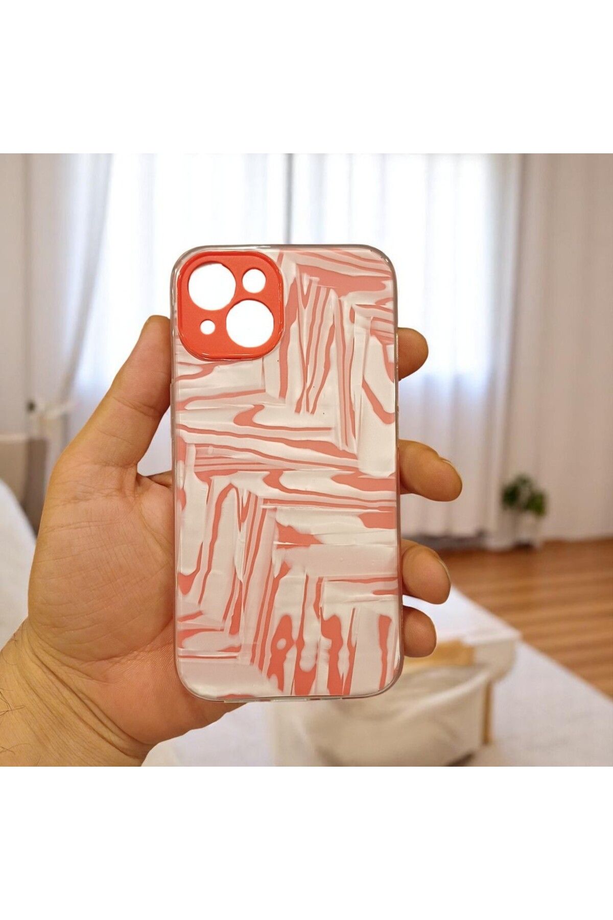 RONA STORE iPhone 13 Uyumlu Kamera Korumalı Silikon Kılıf(çıkarılabilir desen katmanı)