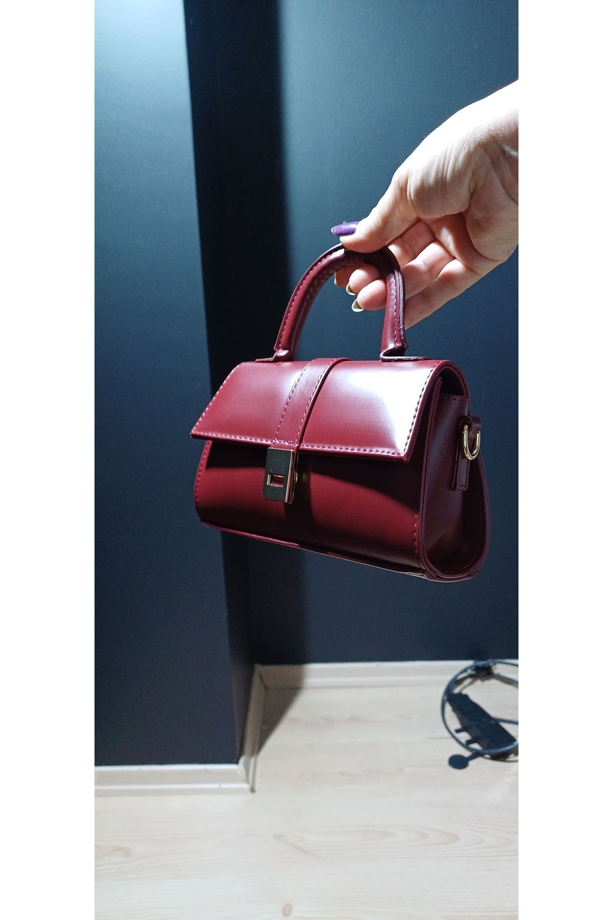 Yama Yagi Mini bordo kadın çantası