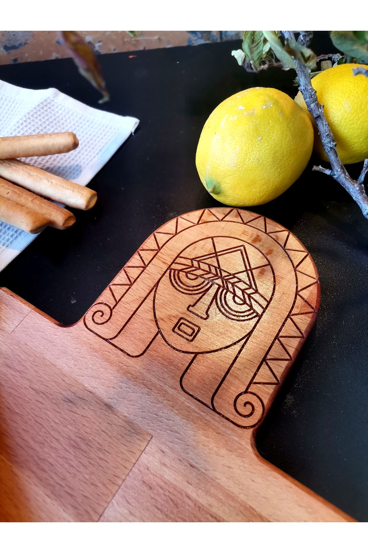 Teknofors Ethnic Kesme Tahtası, Doğrama Tahtası, Steak Board, Ethnic Chopping Board