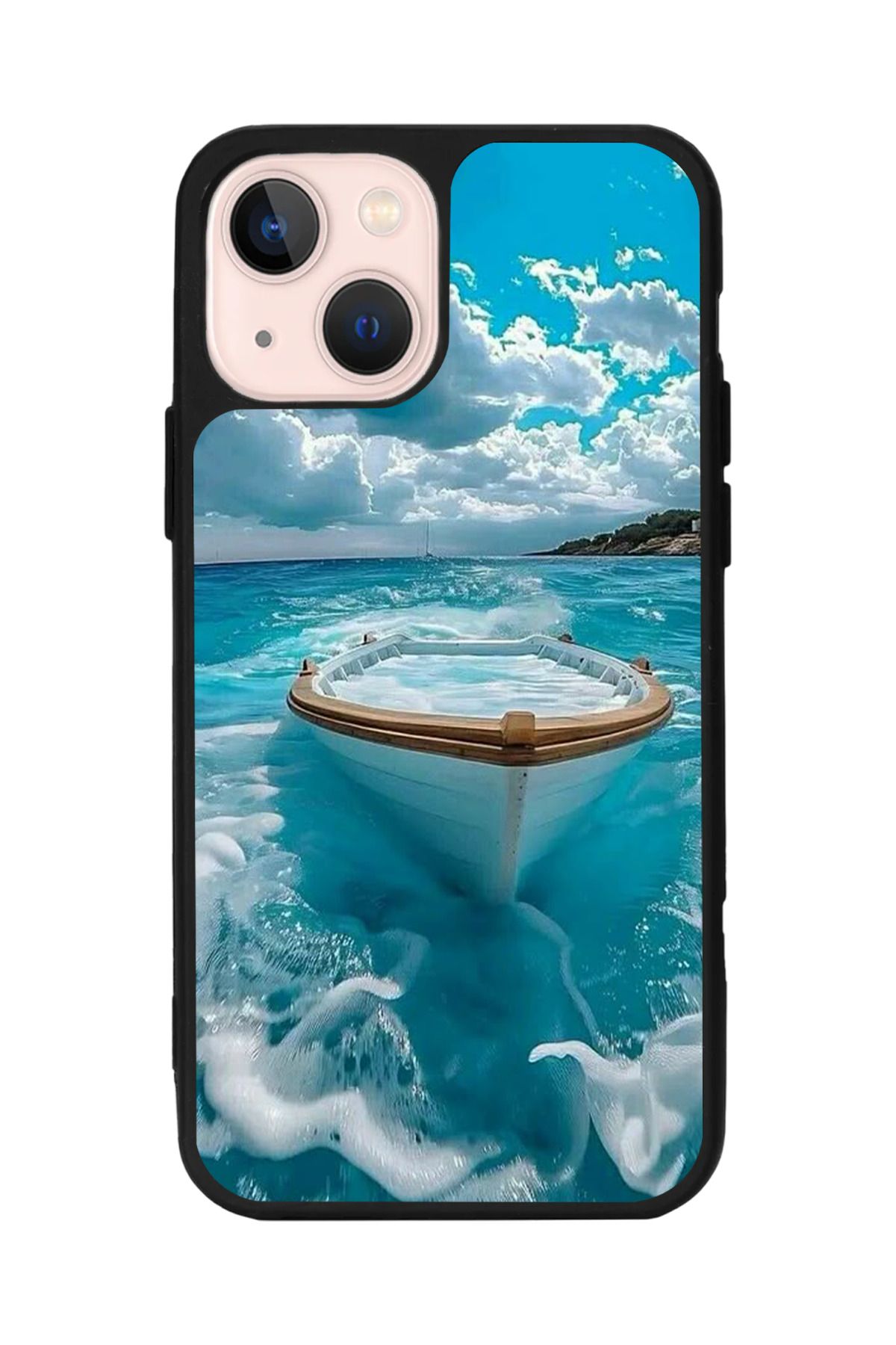 Aksel Kılıf Apple iPhone 15 Plus Uyumlu Baskılı,Mat Siyah,Yumuşak Silikon,Koruyucu,Şok Emici Kapak,Kılıf