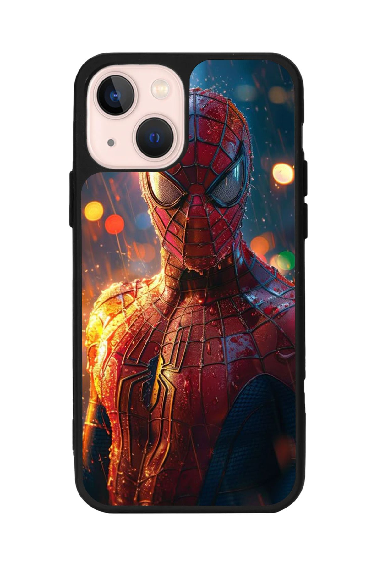 Aksel Kılıf Apple iPhone 15 Plus Uyumlu Baskılı,Mat Siyah,Yumuşak Silikon,Koruyucu,Şok Emici Kapak,Kılıf