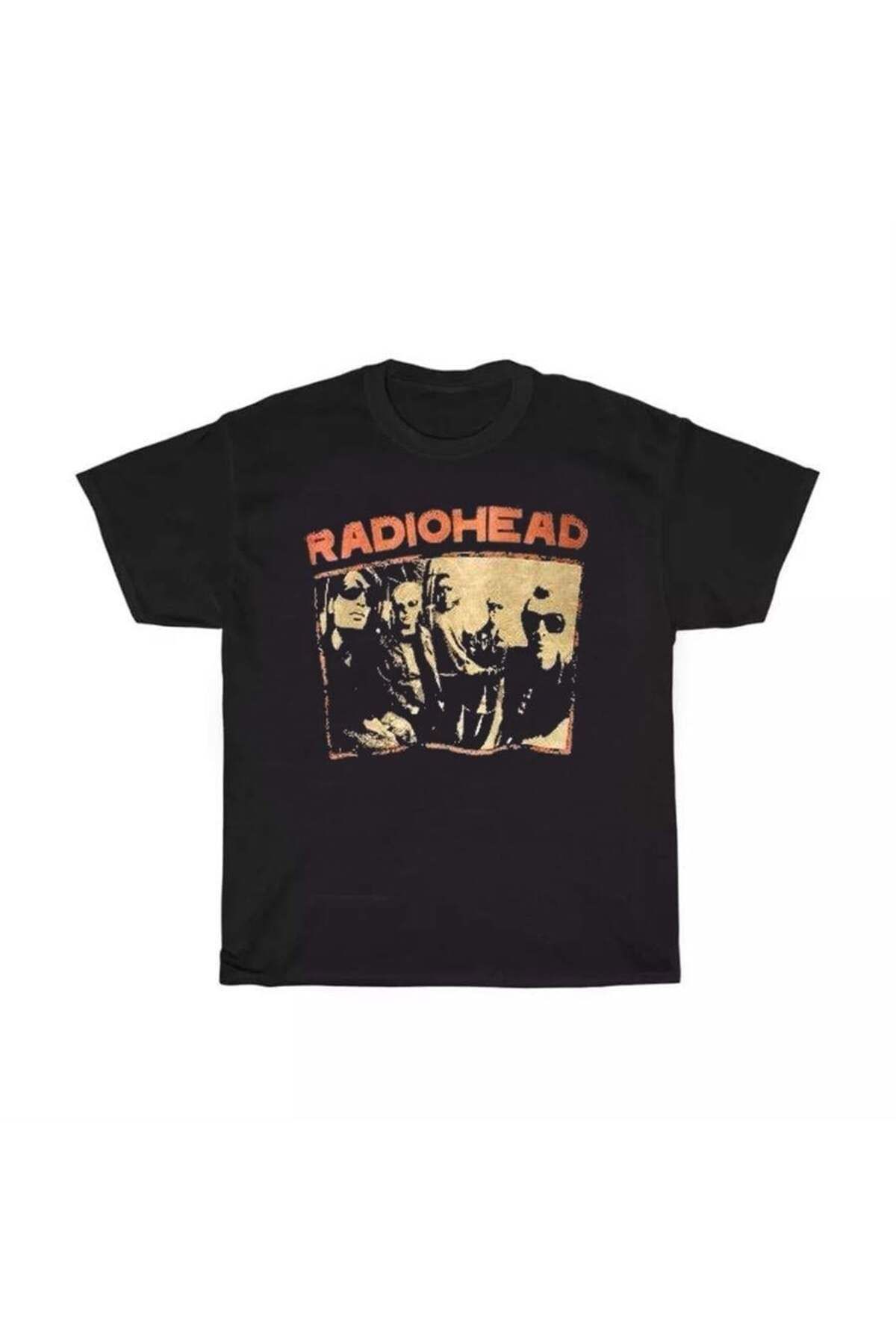 BALİNA Siyah Radiohead Group Unisex T-Shirt THE SOLO