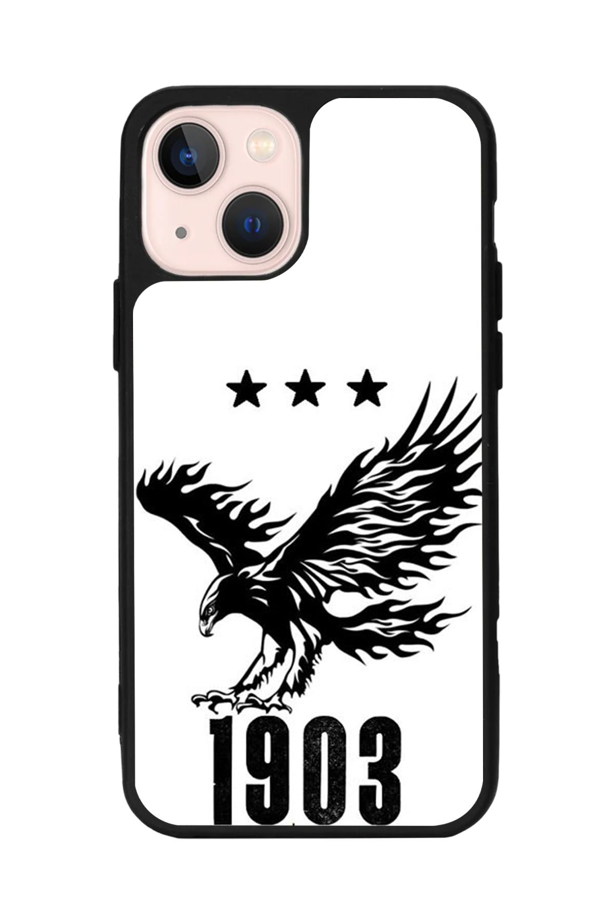 Aksel Kılıf Apple iPhone 14 Plus Uyumlu Baskılı, Mat Siyah,Yumuşak Silikon,Koruyucu,Şok Emici Kapak,Kılıf