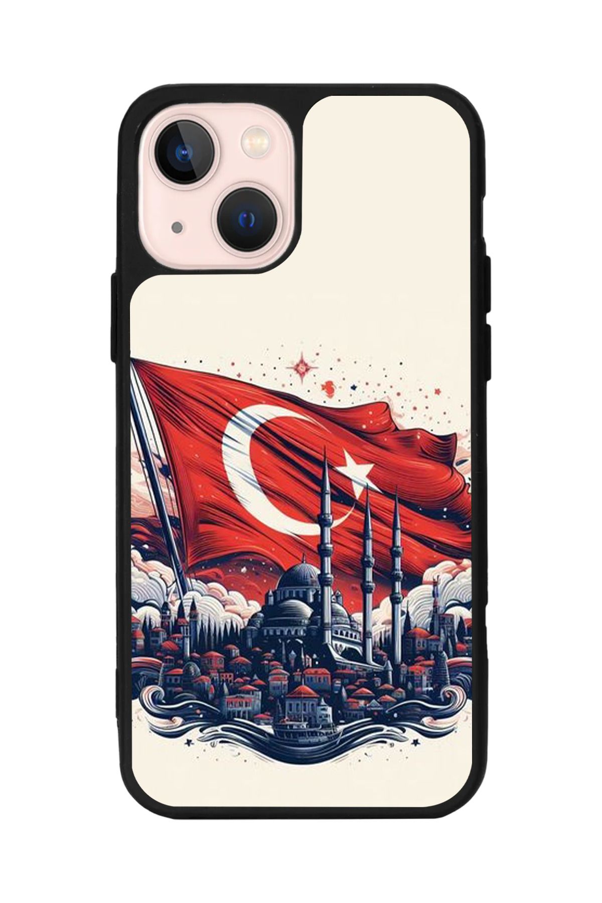 Aksel Kılıf Apple iphone 14 Uyumlu Baskılı, Mat Siyah Renk, Yumuşak Silikon, Koruyucu, Şok Emici Kapak, Kılıf