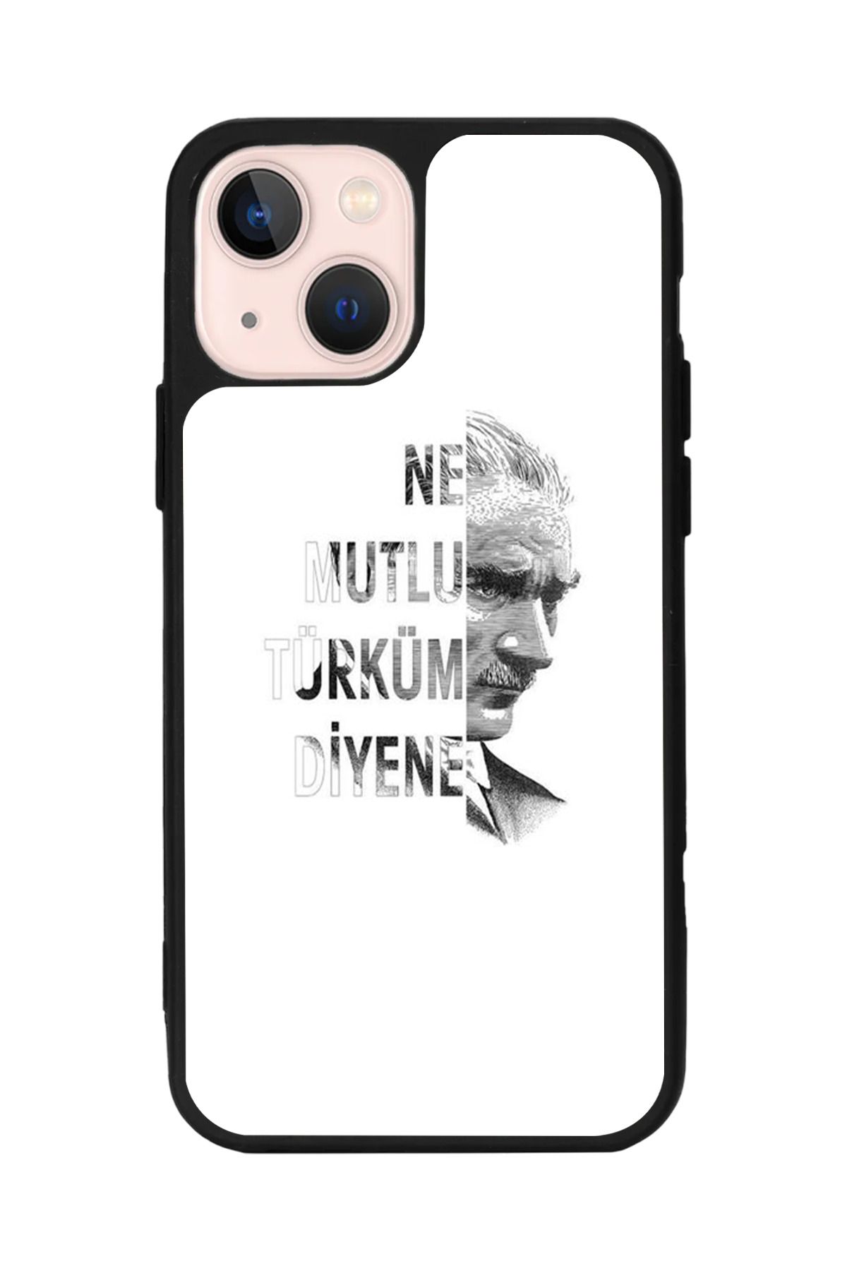 Aksel Kılıf Apple iphone 14 Uyumlu Baskılı, Mat Siyah Renk, Yumuşak Silikon, Koruyucu, Şok Emici Kapak, Kılıf