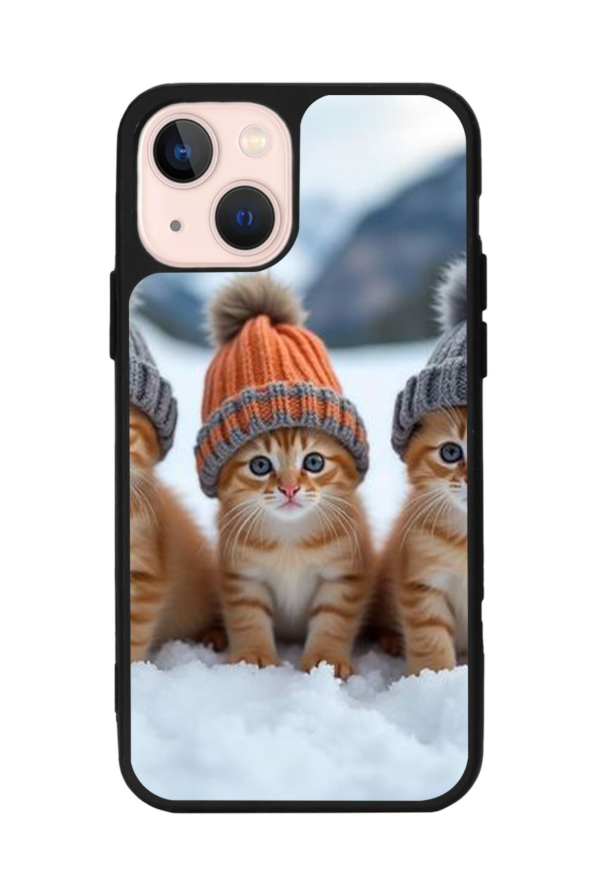 Aksel Kılıf Apple iPhone 15 Plus Uyumlu Baskılı,Mat Siyah,Yumuşak Silikon,Koruyucu,Şok Emici Kapak,Kılıf