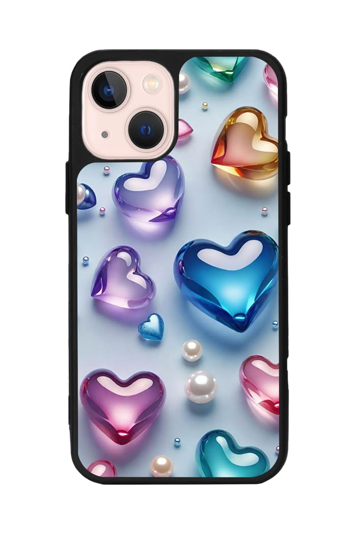 Aksel Kılıf Apple iPhone 14 Plus Uyumlu Baskılı, Mat Siyah,Yumuşak Silikon,Koruyucu,Şok Emici Kapak,Kılıf