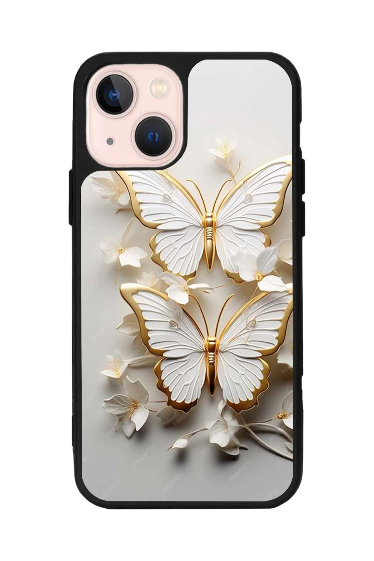 Aksel Kılıf Apple iPhone 14 Plus Uyumlu Baskılı, Mat Siyah,Yumuşak Silikon,Koruyucu,Şok Emici Kapak,Kılıf