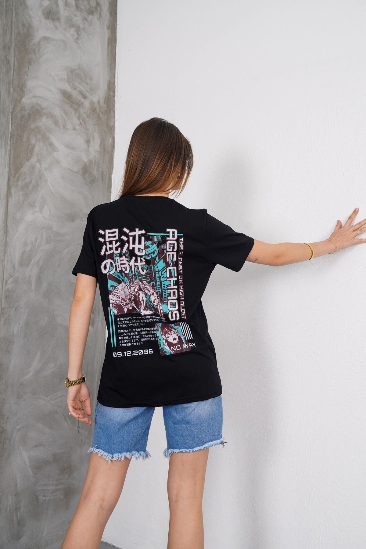 A Y Clothing AGE CHAOS BASKILI T-SHİRT