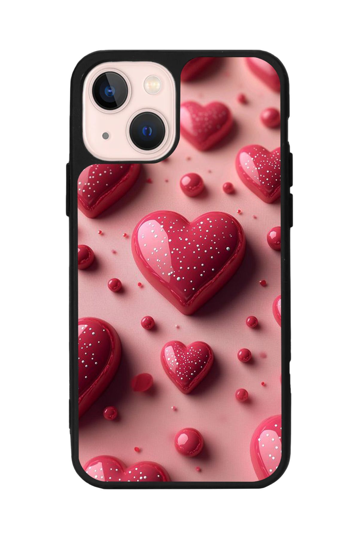 Aksel Kılıf Apple iPhone 15 Uyumlu Baskılı, Mat Siyah Renk, Yumuşak Silikon, Koruyucu, Şok Emici Kapak, Kılıf