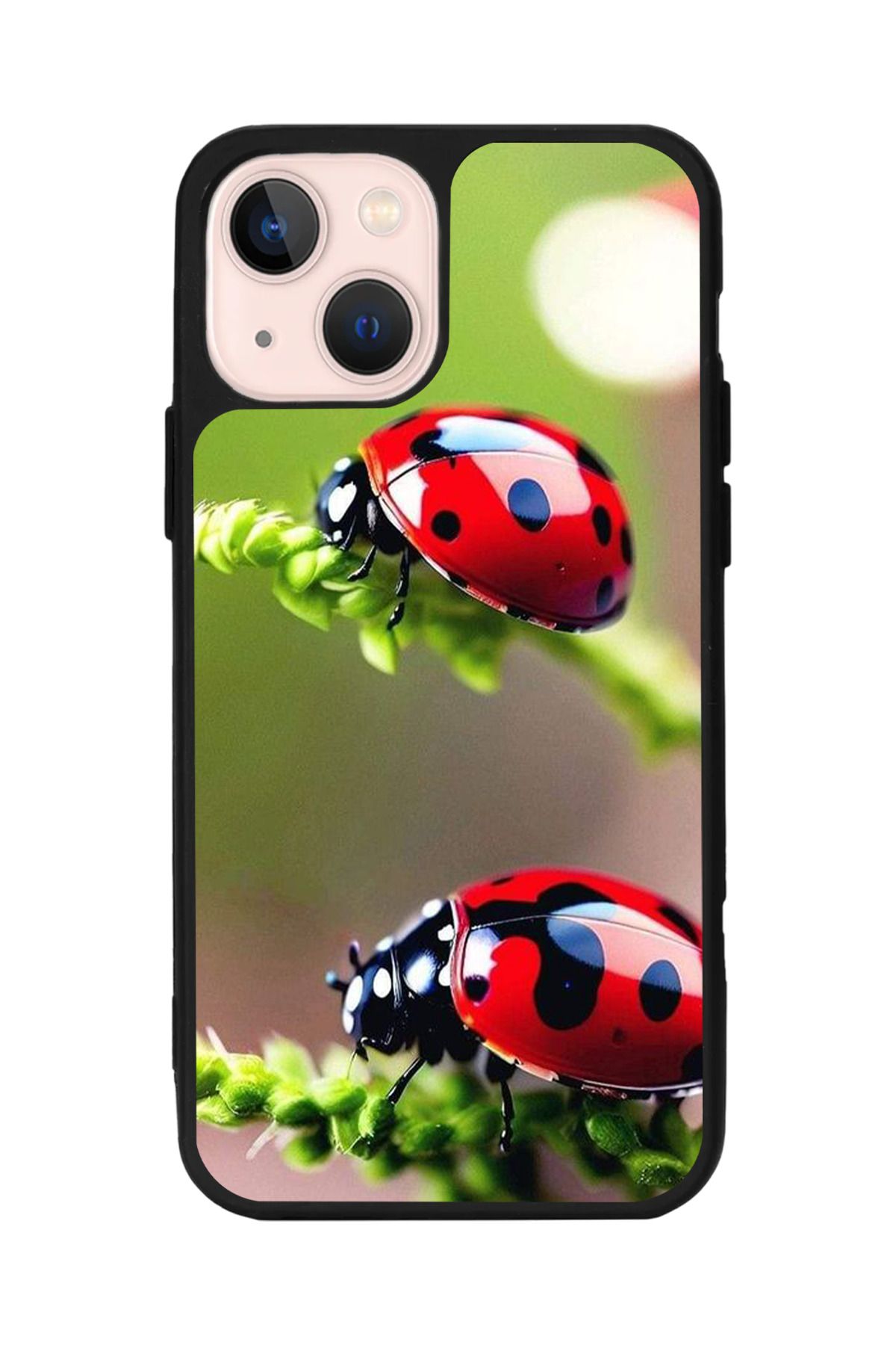 Aksel Kılıf Apple iphone 14 Uyumlu Baskılı, Mat Siyah Renk, Yumuşak Silikon, Koruyucu, Şok Emici Kapak, Kılıf