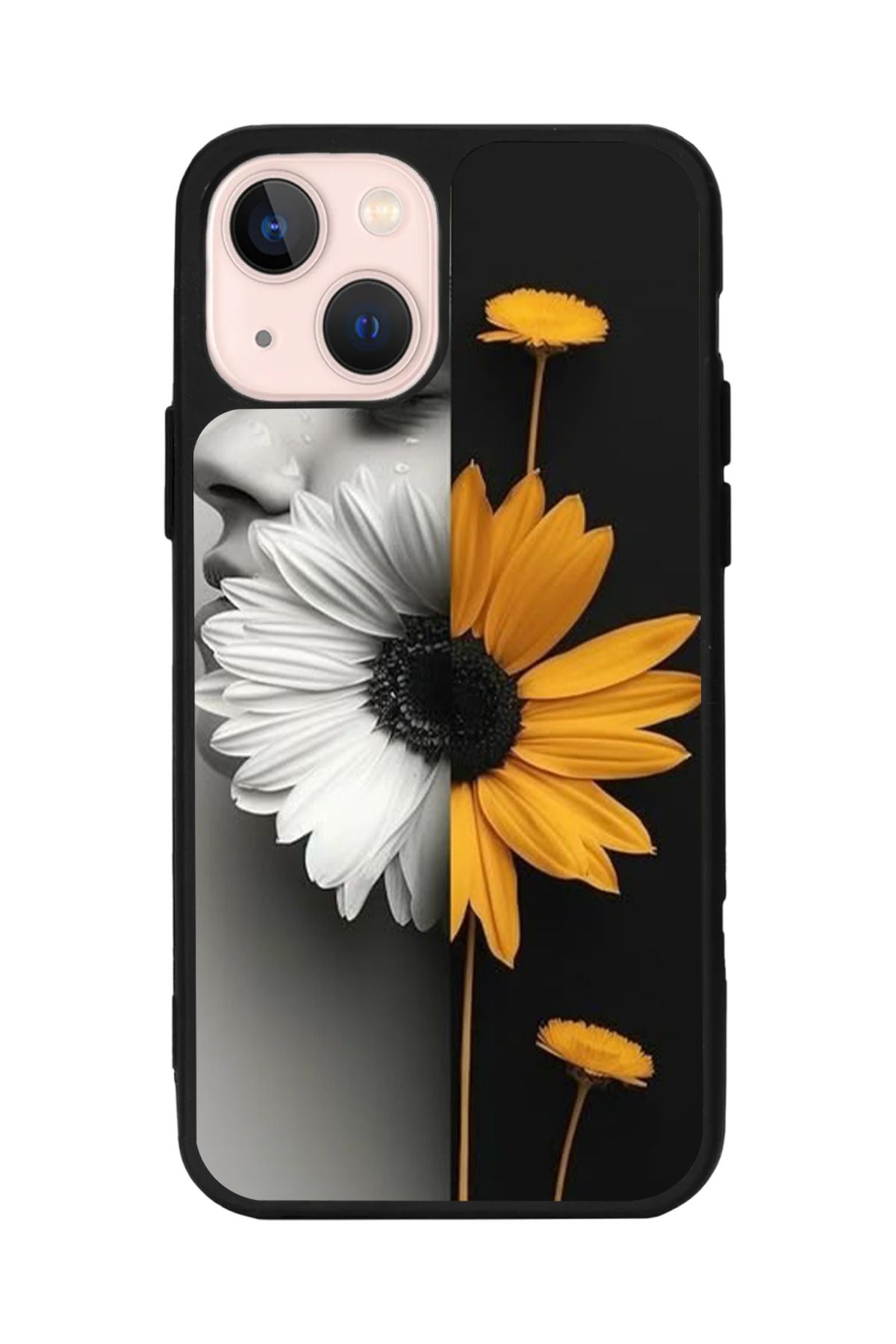 Aksel Kılıf Apple iPhone 14 Plus Uyumlu Baskılı, Mat Siyah,Yumuşak Silikon,Koruyucu,Şok Emici Kapak,Kılıf