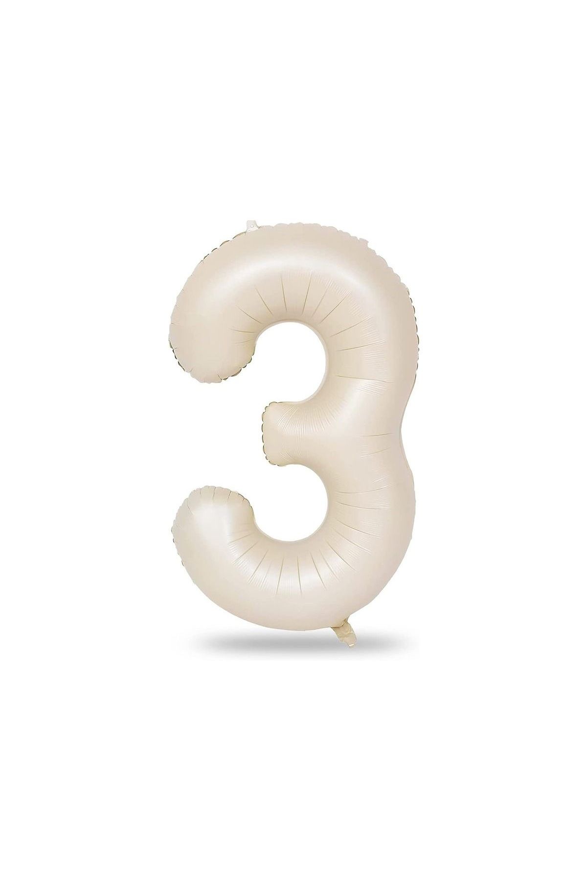 aloha concept 3 Yaş Krem Rakam Folyo Balon