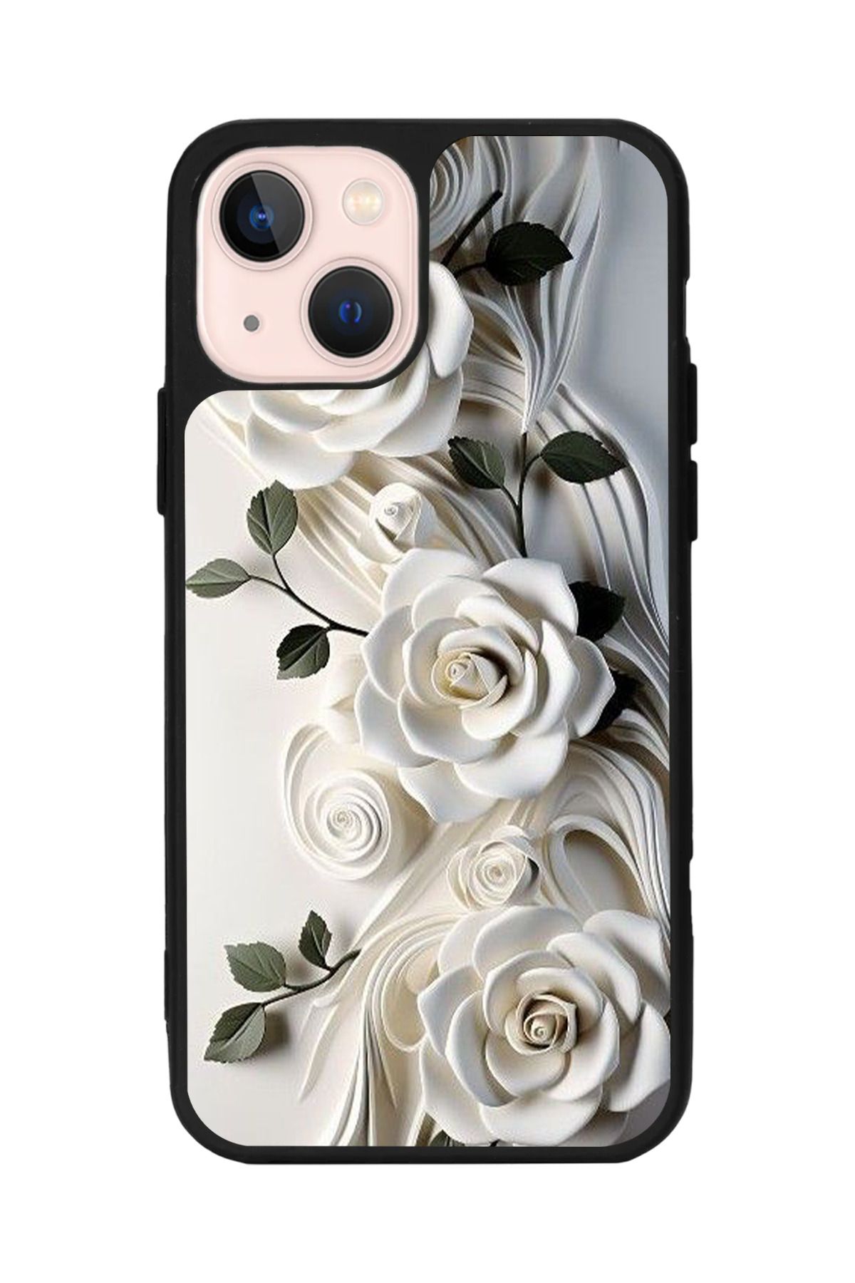 Aksel Kılıf Apple iPhone 15 Uyumlu Baskılı, Mat Siyah Renk, Yumuşak Silikon, Koruyucu, Şok Emici Kapak, Kılıf