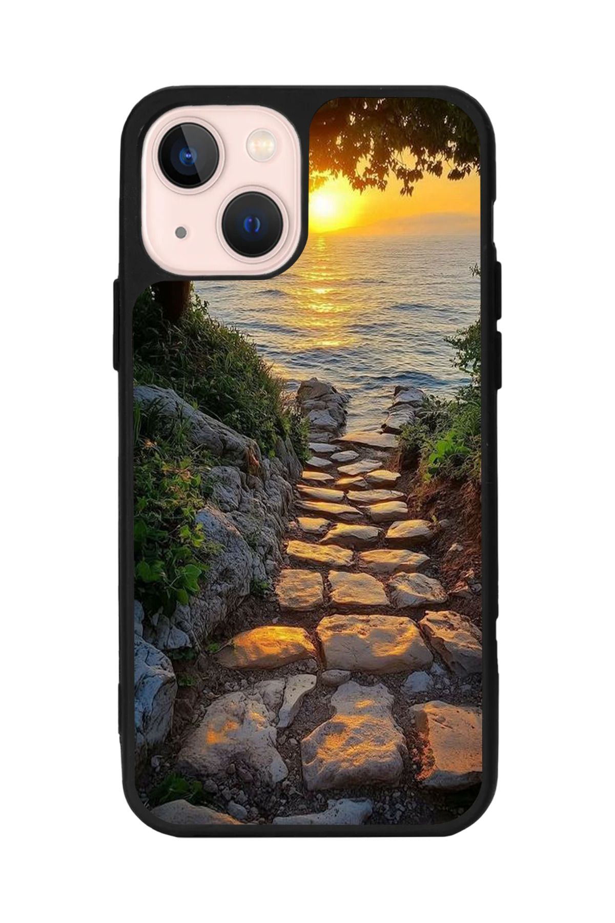 Aksel Kılıf Apple iPhone 14 Plus Uyumlu Baskılı, Mat Siyah,Yumuşak Silikon,Koruyucu,Şok Emici Kapak,Kılıf