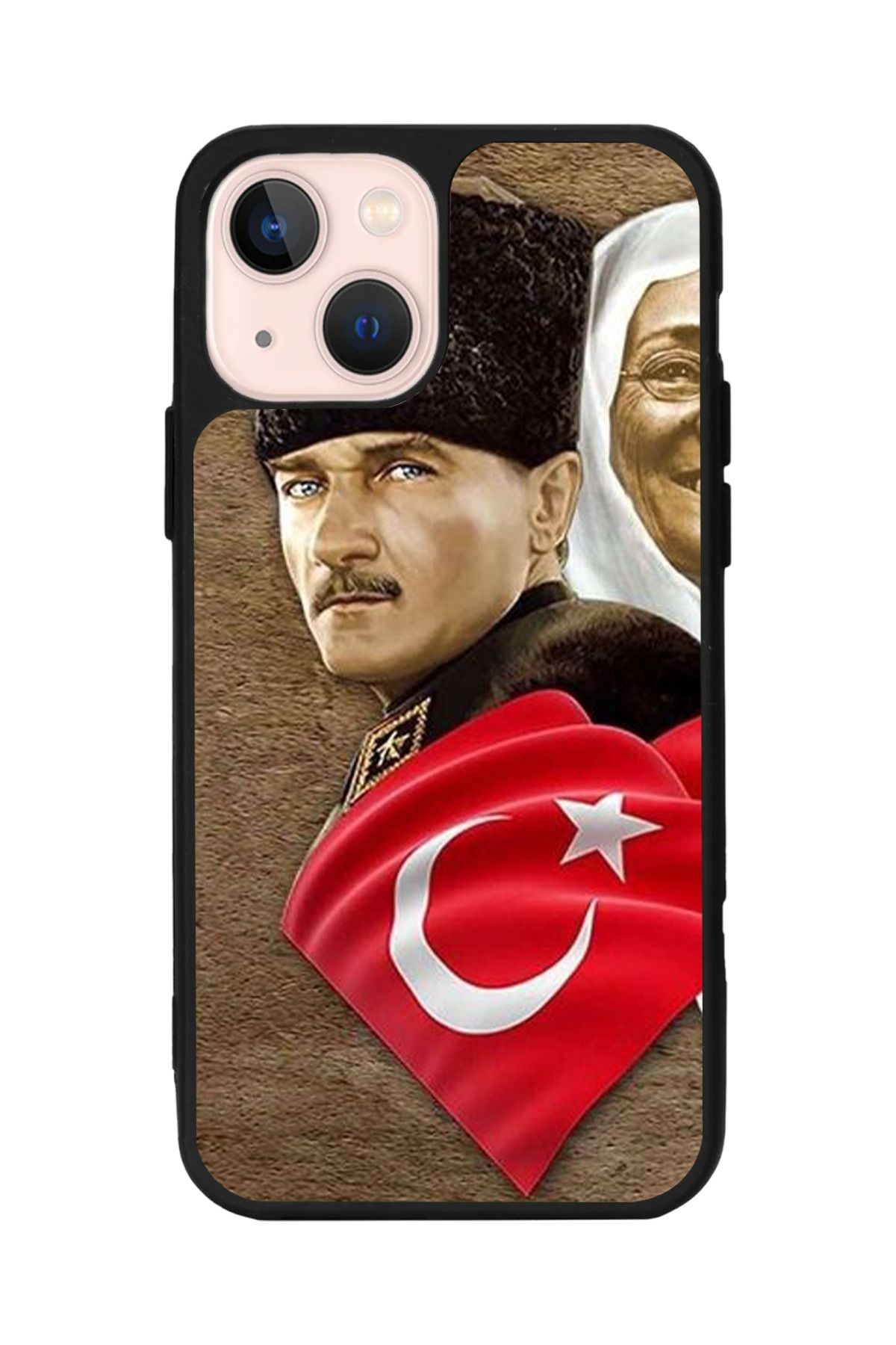 Aksel Kılıf Apple iPhone 15 Uyumlu Baskılı, Mat Siyah Renk, Yumuşak Silikon, Koruyucu, Şok Emici Kapak, Kılıf