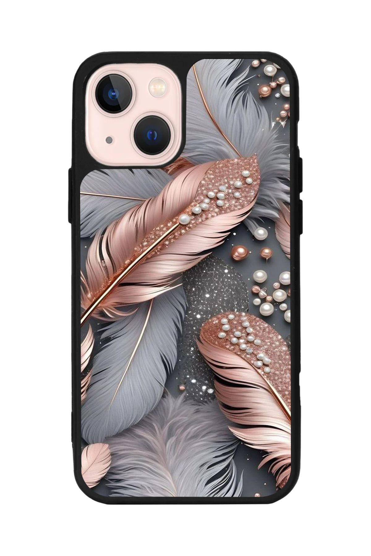 Aksel Kılıf Apple iPhone 15 Plus Uyumlu Baskılı,Mat Siyah,Yumuşak Silikon,Koruyucu,Şok Emici Kapak,Kılıf