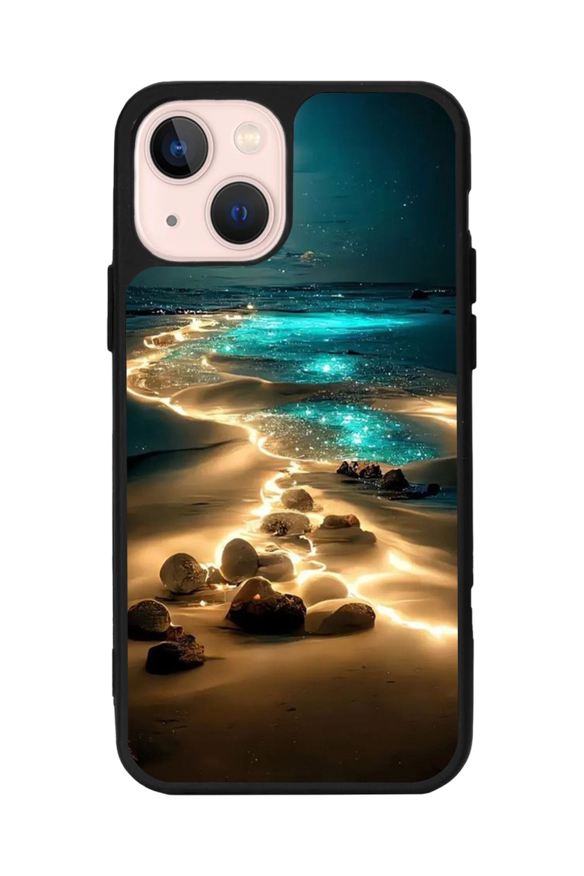 Aksel Kılıf Apple iPhone 15 Plus Uyumlu Baskılı,Mat Siyah,Yumuşak Silikon,Koruyucu,Şok Emici Kapak,Kılıf