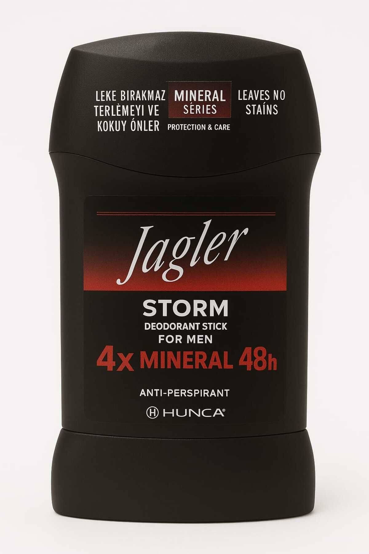 Hunca Jagler Storm Deodorant Stick Erkek 50ml – 48 Saat Etkili 4X Mineral Koruma – Güçlü Formül