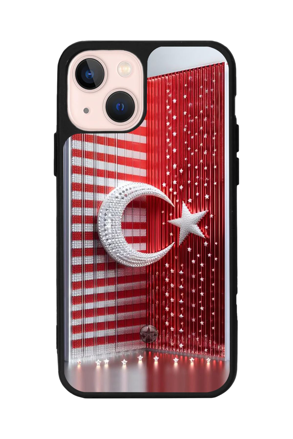 Aksel Kılıf Apple iPhone 14 Plus Uyumlu Baskılı, Mat Siyah,Yumuşak Silikon,Koruyucu,Şok Emici Kapak,Kılıf