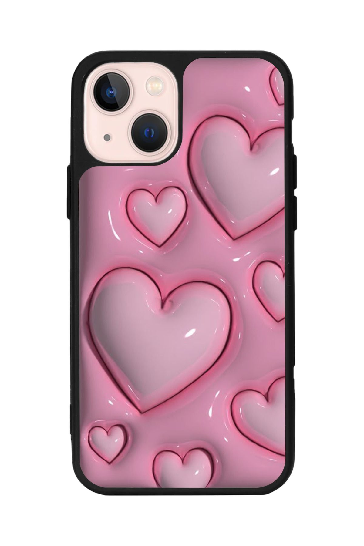 Aksel Kılıf Apple iPhone 15 Plus Uyumlu Baskılı,Mat Siyah,Yumuşak Silikon,Koruyucu,Şok Emici Kapak,Kılıf