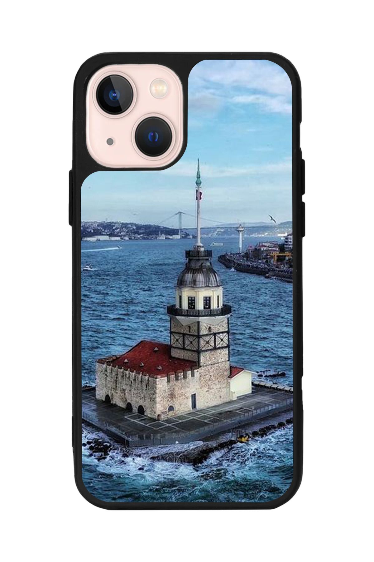 Aksel Kılıf Apple iPhone 15 Plus Uyumlu Baskılı,Mat Siyah,Yumuşak Silikon,Koruyucu,Şok Emici Kapak,Kılıf
