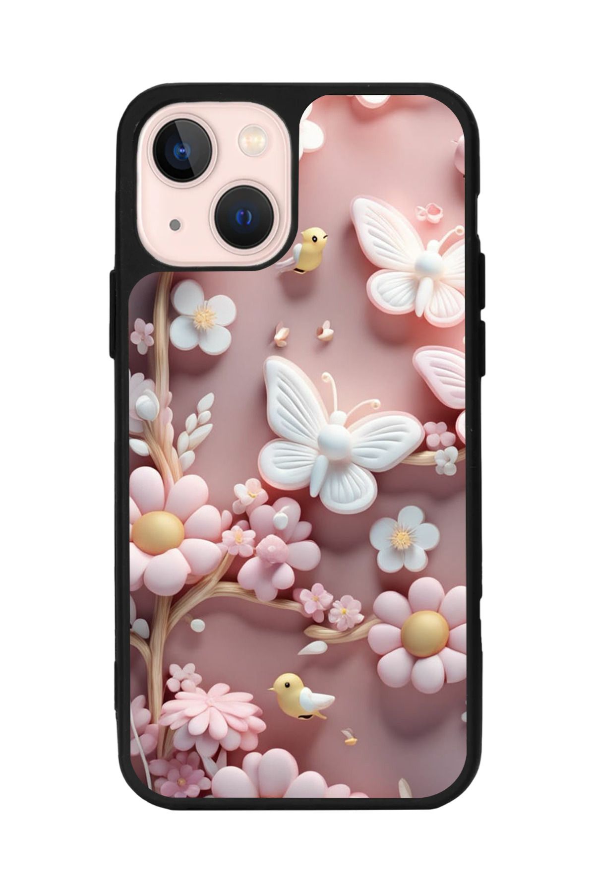 Aksel Kılıf Apple iPhone 15 Plus Uyumlu Baskılı,Mat Siyah,Yumuşak Silikon,Koruyucu,Şok Emici Kapak,Kılıf