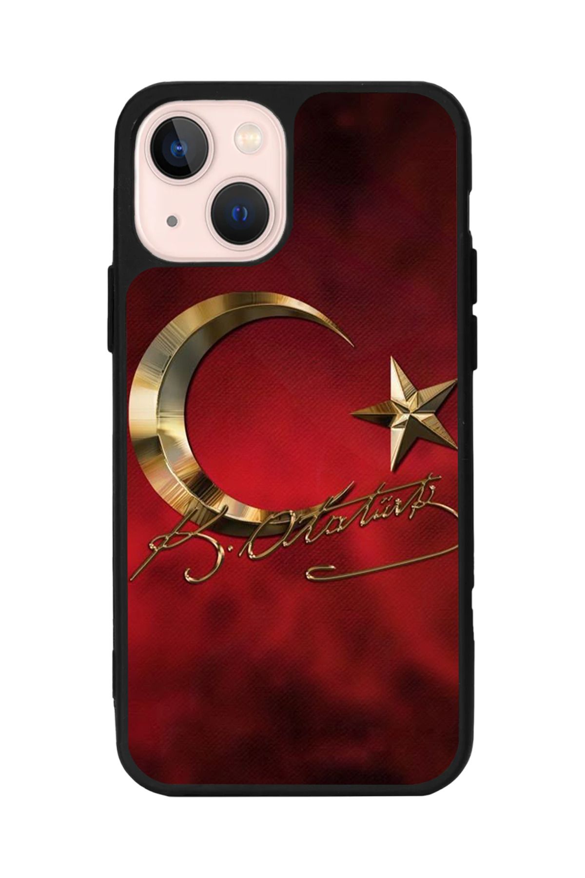 Aksel Kılıf Apple iPhone 14 Plus Uyumlu Baskılı, Mat Siyah,Yumuşak Silikon,Koruyucu,Şok Emici Kapak,Kılıf