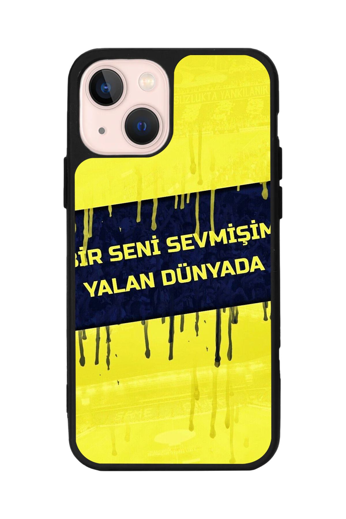 Aksel Kılıf Apple iphone 14 Uyumlu Baskılı, Mat Siyah Renk, Yumuşak Silikon, Koruyucu, Şok Emici Kapak, Kılıf