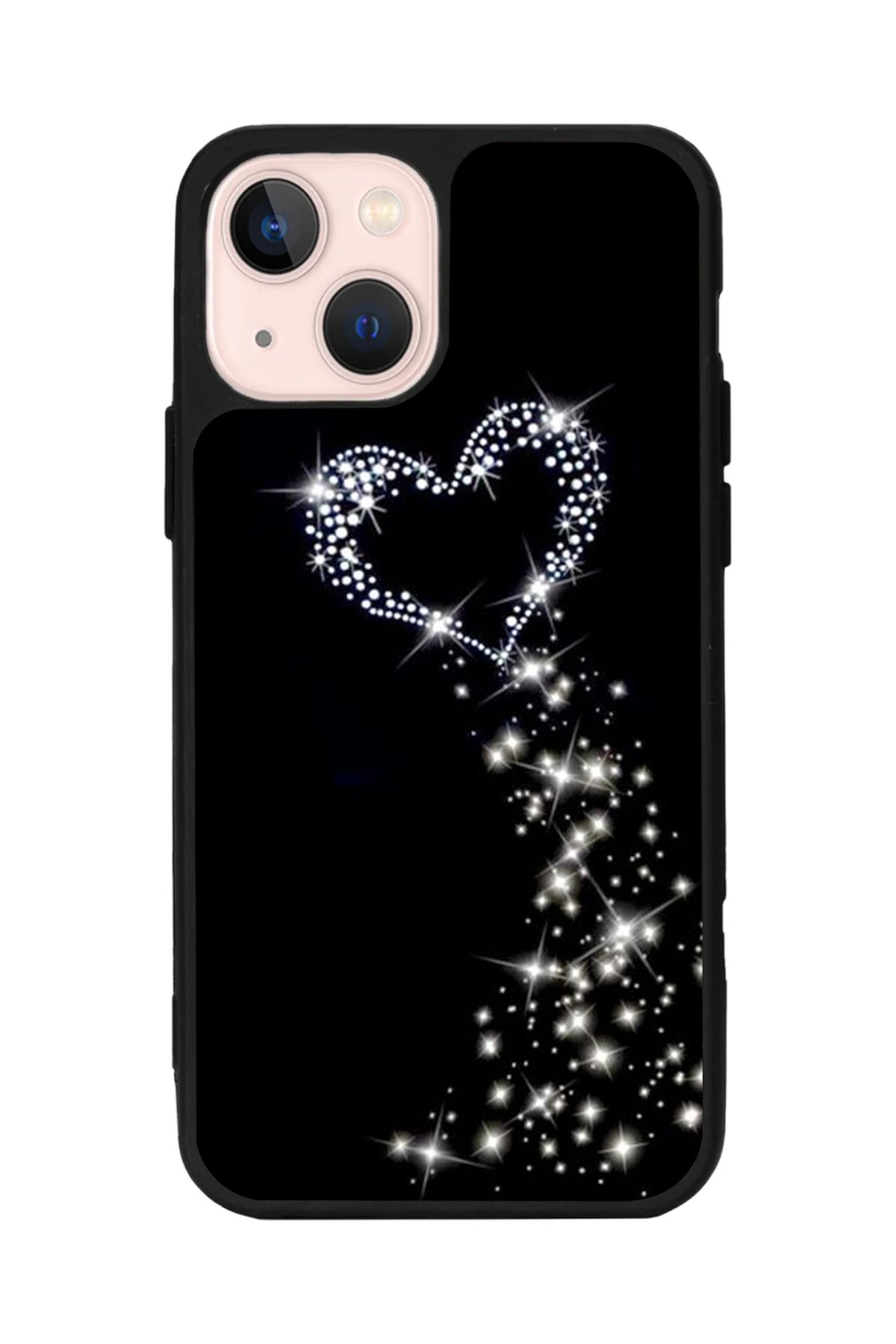 Aksel Kılıf Apple iPhone 14 Plus Uyumlu Baskılı, Mat Siyah,Yumuşak Silikon,Koruyucu,Şok Emici Kapak,Kılıf